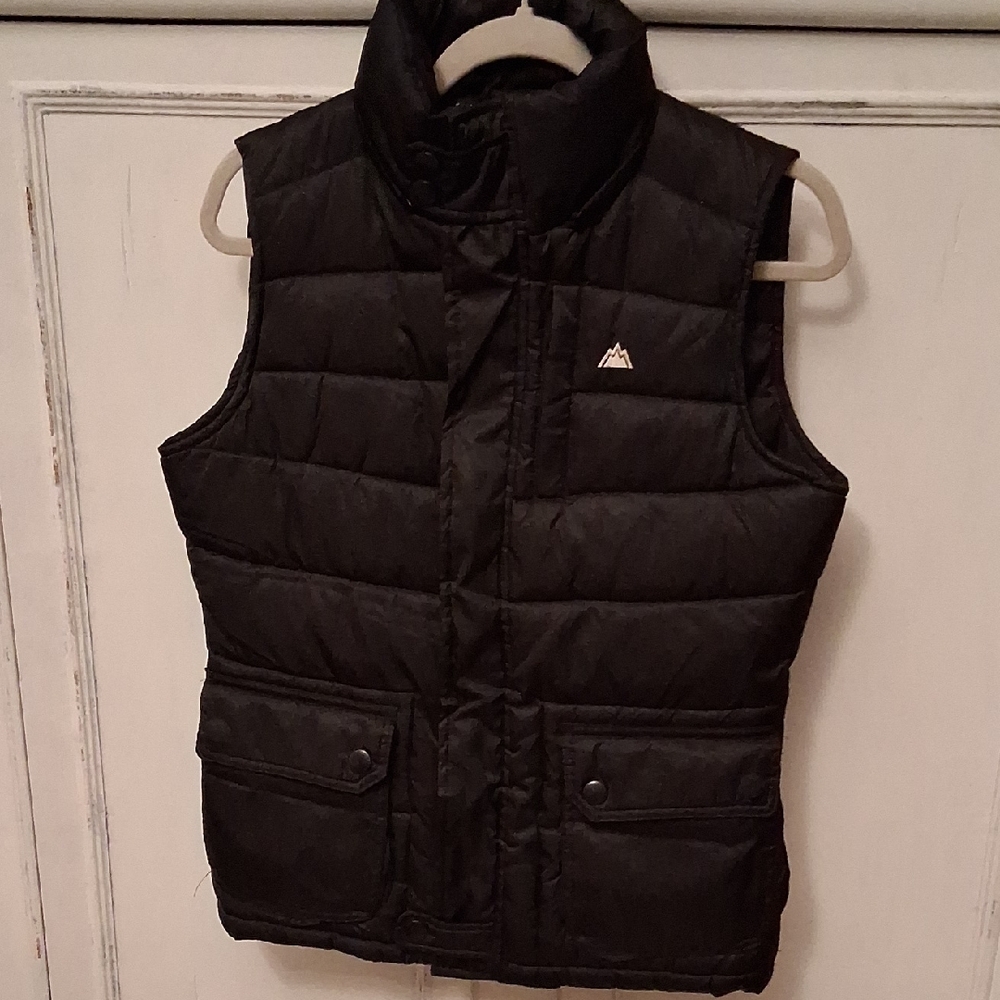 Snozu Womens Feather Charcoal Puffer Vest